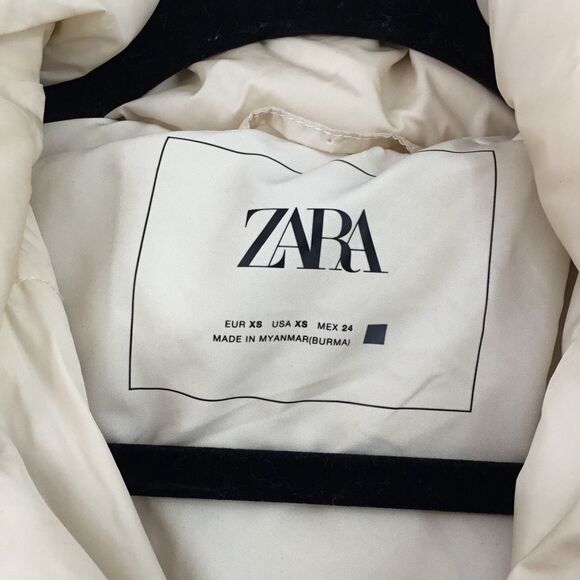 Zara Cream Puffer Jacket - Picture 3 of 12
